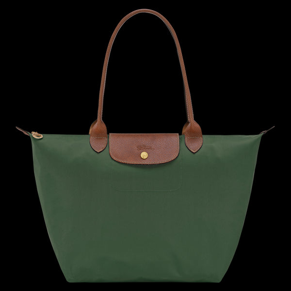 British Green Le Pliage Original L Tote bag